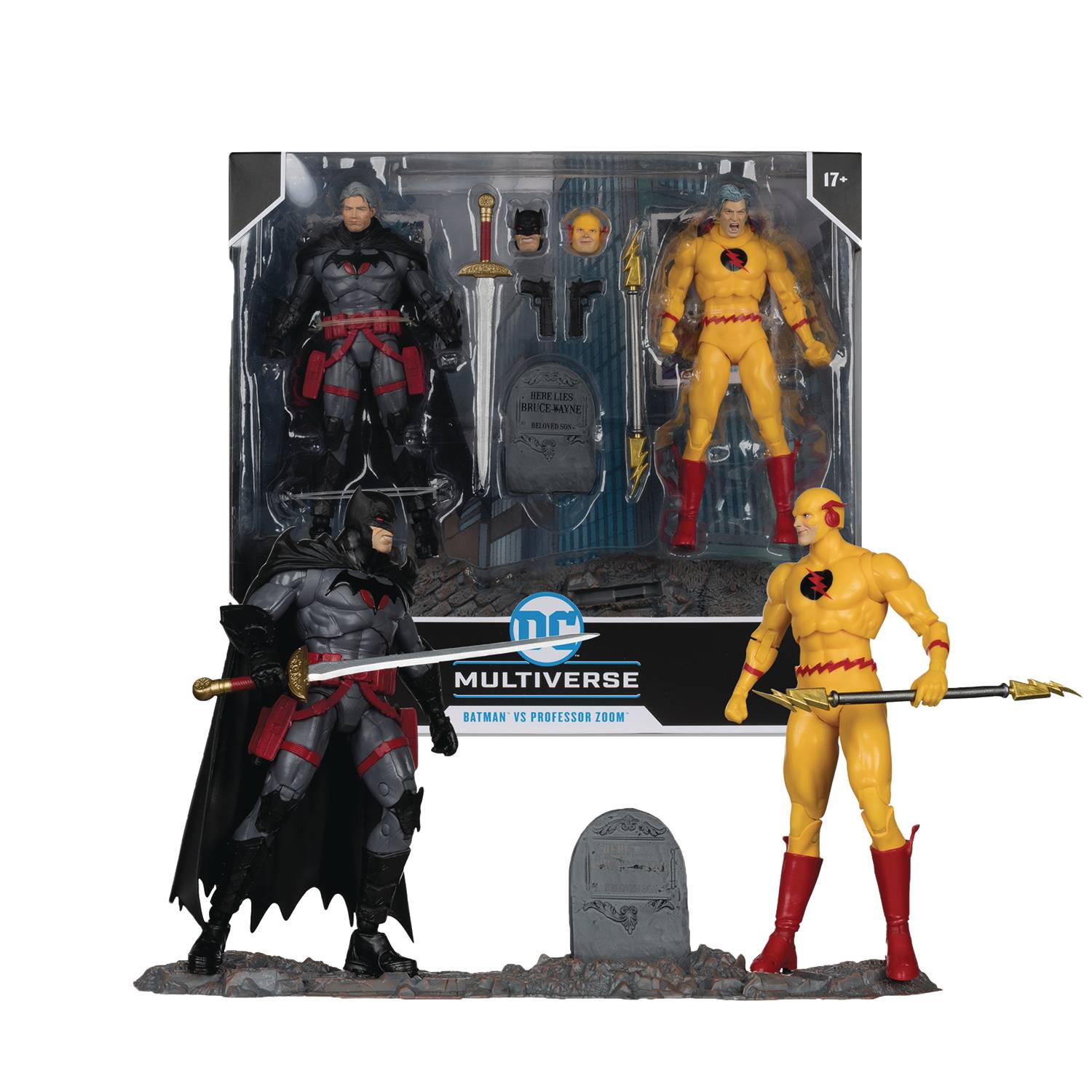 DC Multiverse Thomas Wayne Batman and Professor Zoom Flashpoint 7-Inch Scale Action Figure 2-Pack