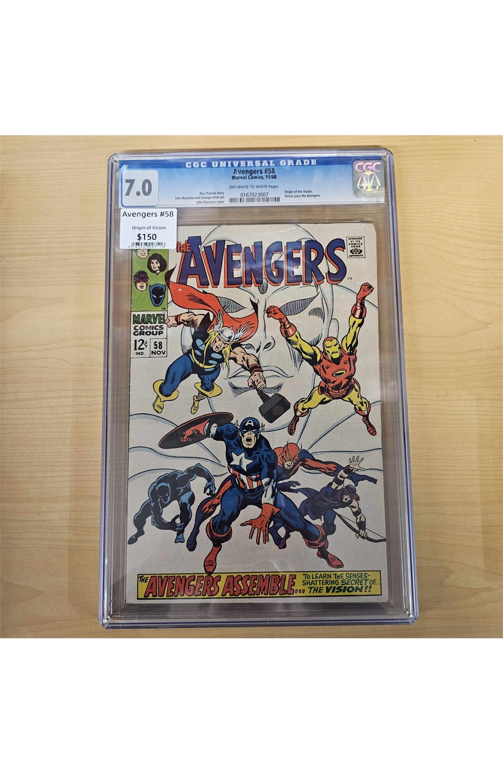 Avengers #58 - Cgc 7.0