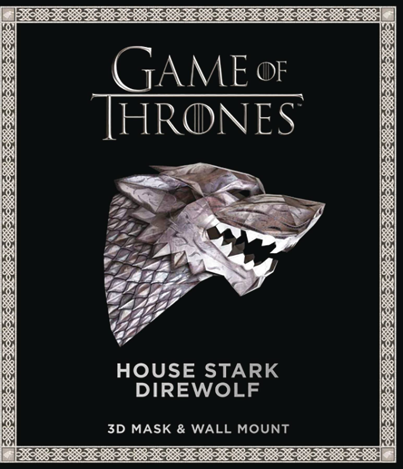 Game of Thrones Mask With Book #1 House Stark Direwolf