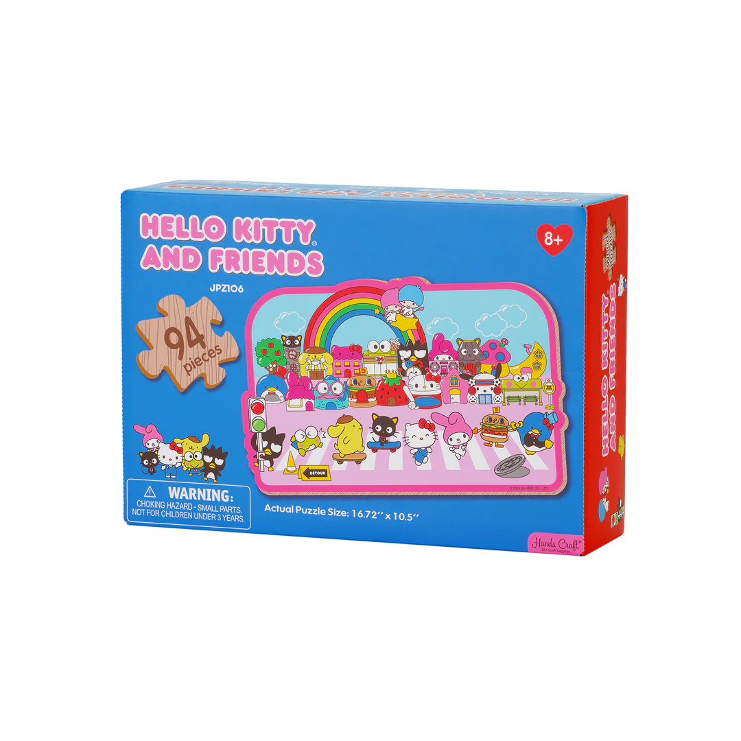 Hello Kitty And Friends Wooden Jigsaw Puzzle: Street With Shops