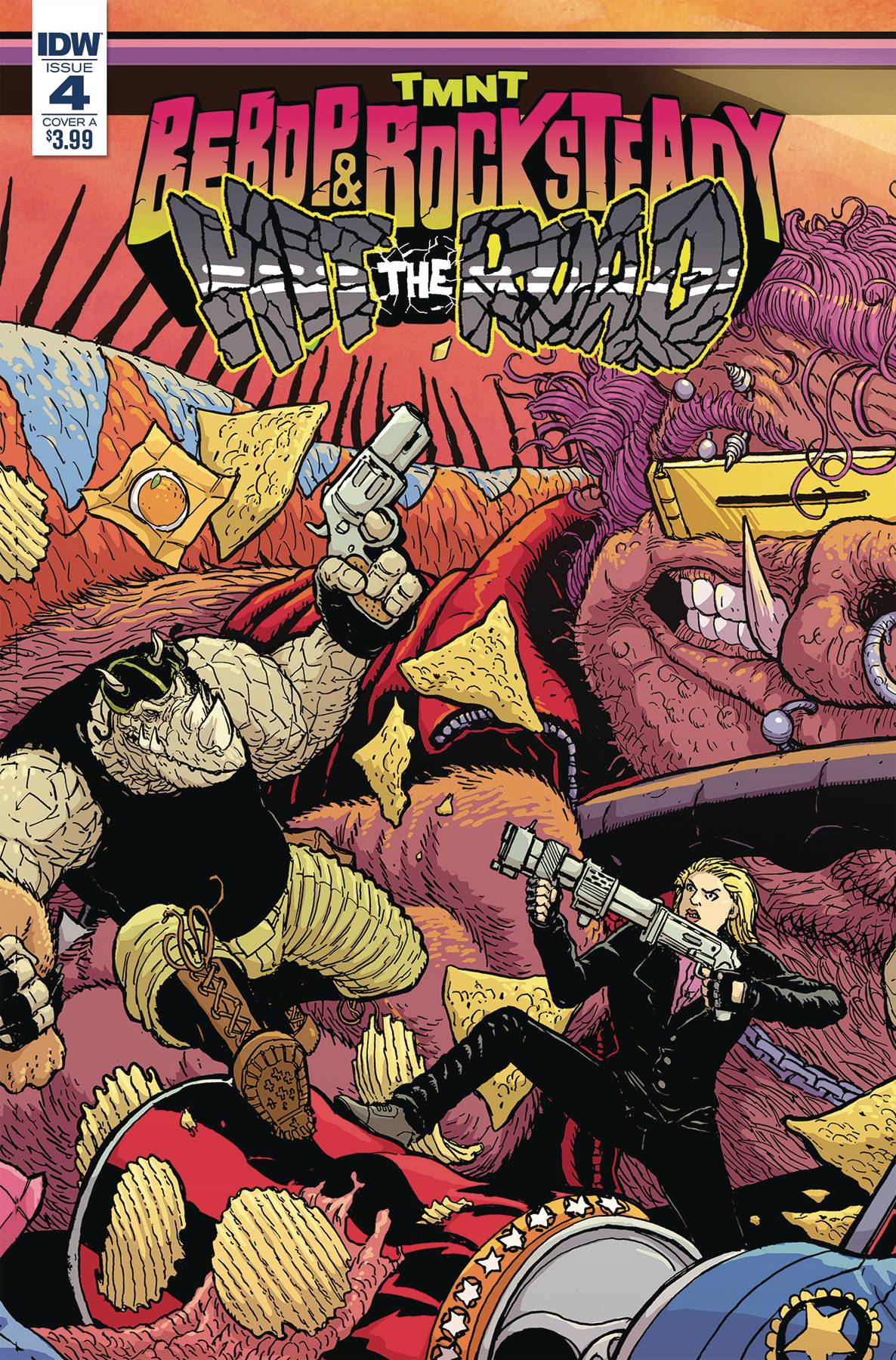 Teenage Mutant Ninja Turtles Bebop Rocksteady Hit The Road #4 Cover A Pitarra (Of 5)