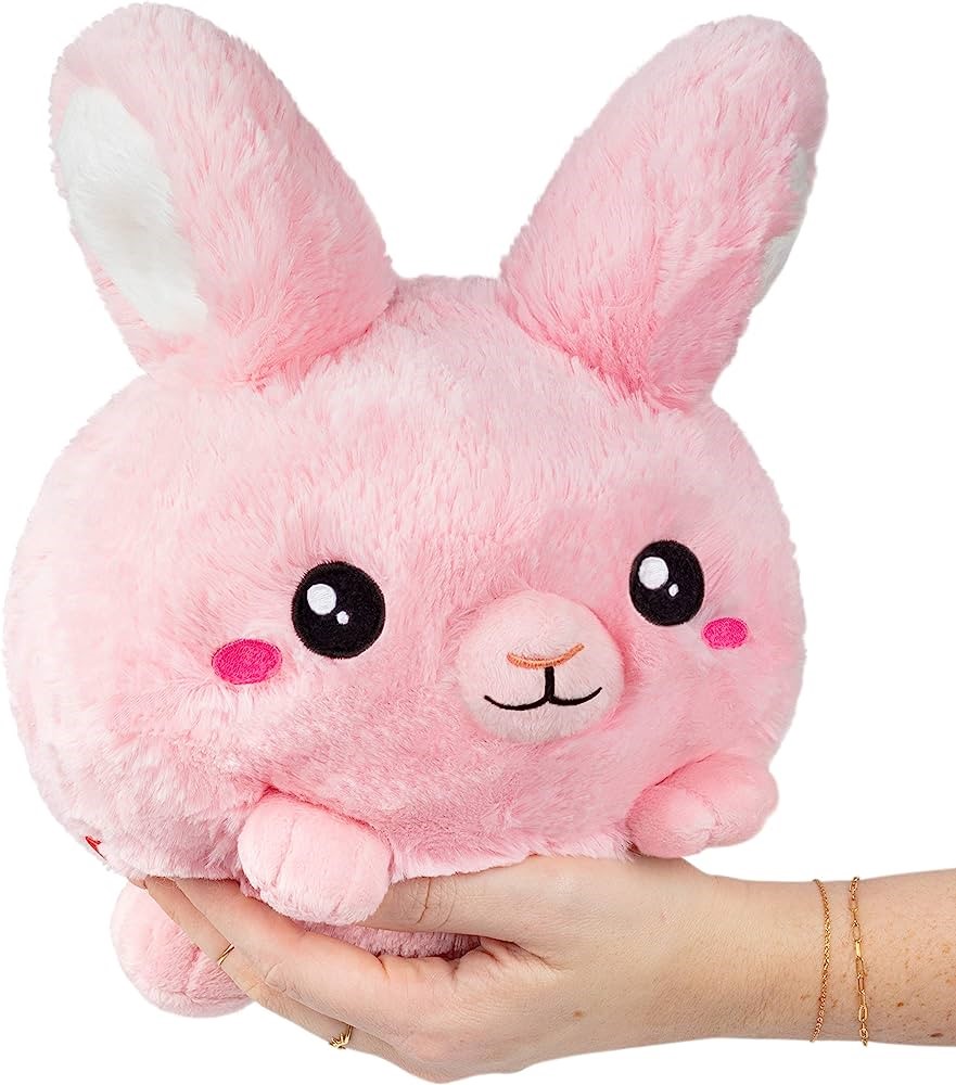 Mini Squishable Fluffy Bunny - Pink (7")
