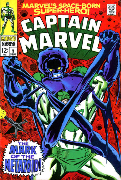 Marvel's Space-Born Superhero! Captain Marvel #5 - Fn/Vf 7.0
