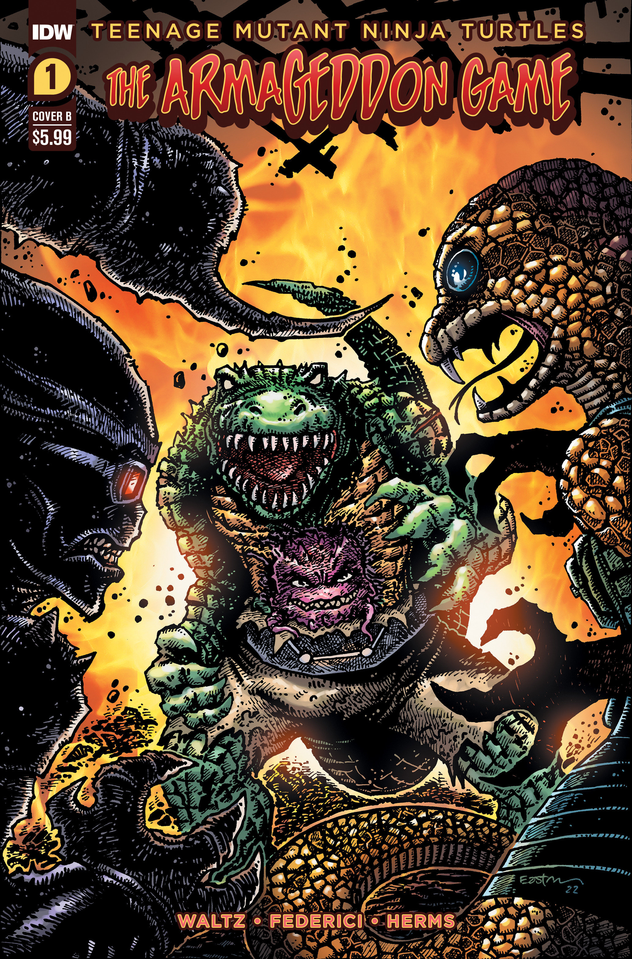 Teenage Mutant Ninja Turtles Armageddon Game #1 Cover B Eastman