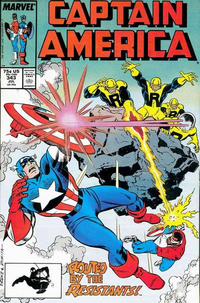 Captain America #343 [Direct]-Fine 