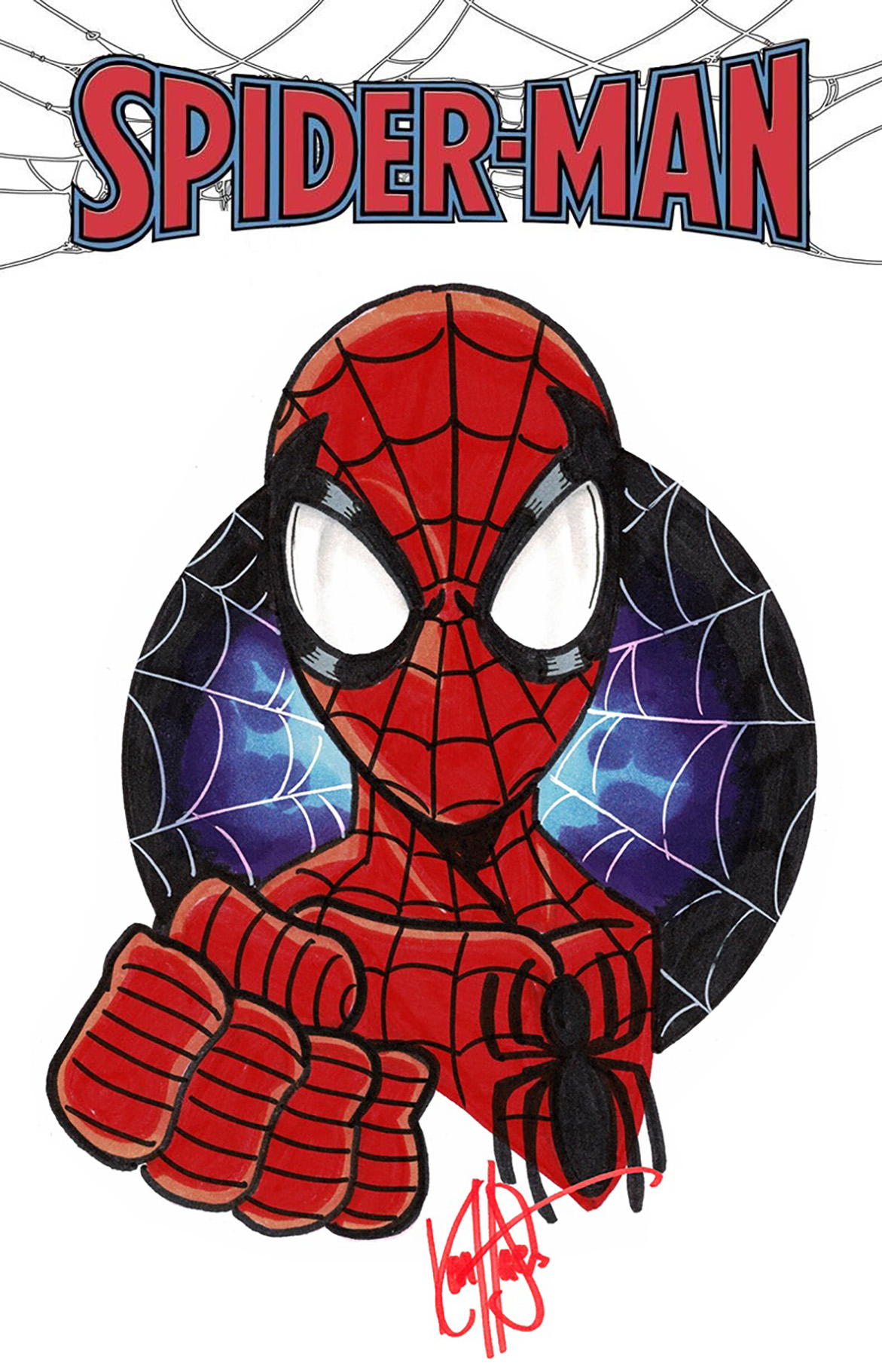 Dynamic Forces Spiderman #1 Blank Haeser Spiderman Signed Sketch