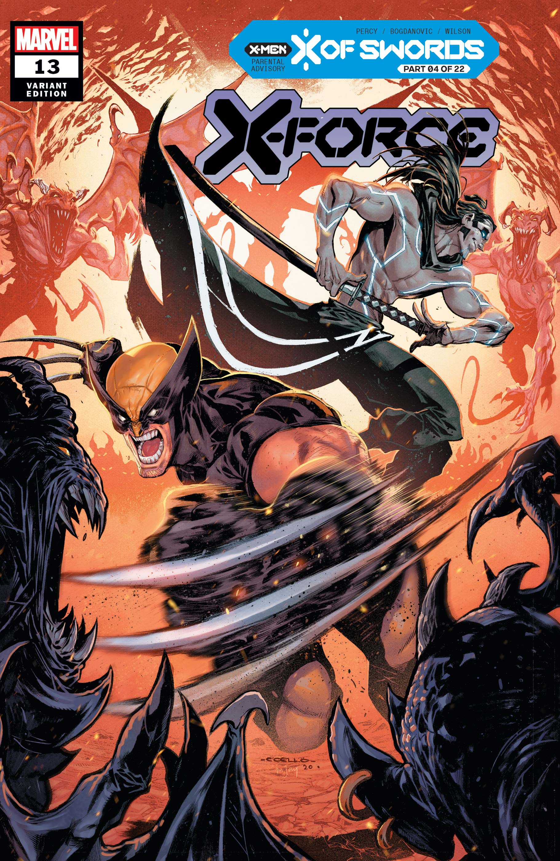 X-Force #13 Coello Variant X of Swords (2020)