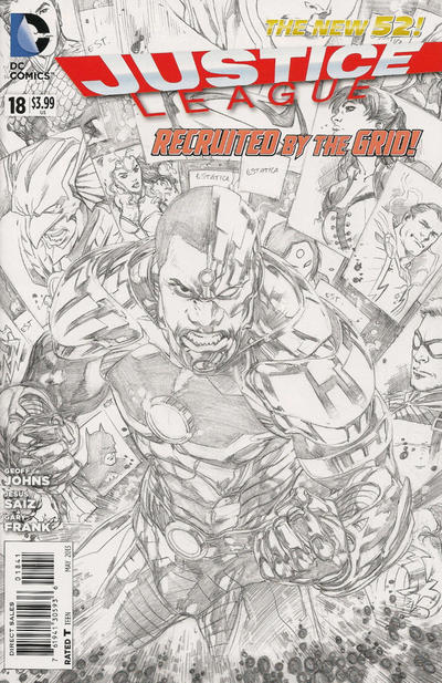 Justice League #18 Black & White Variant Edition (2011)