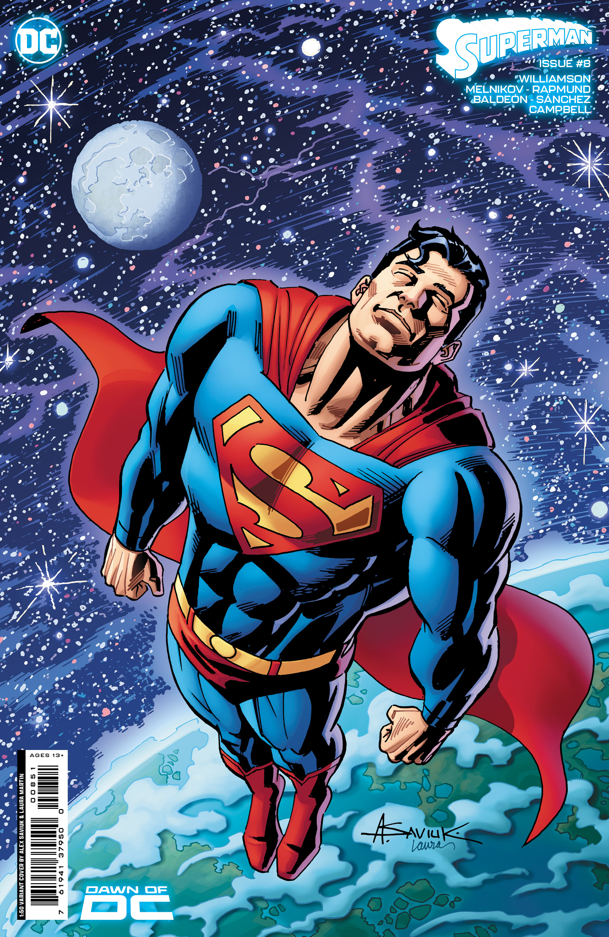Superman #8 Cover G 1 for 50 Incentive Alex Saviuk Card Stock Variant