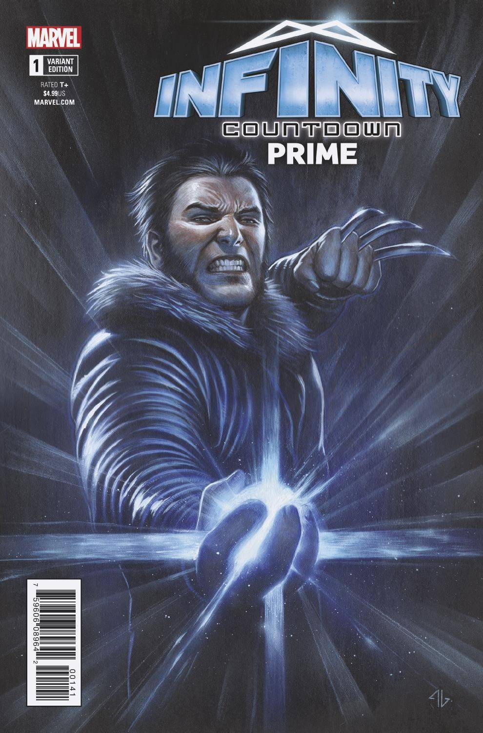 Infinity Countdown Prime #1 Logan Holds Infinity Variant Leg