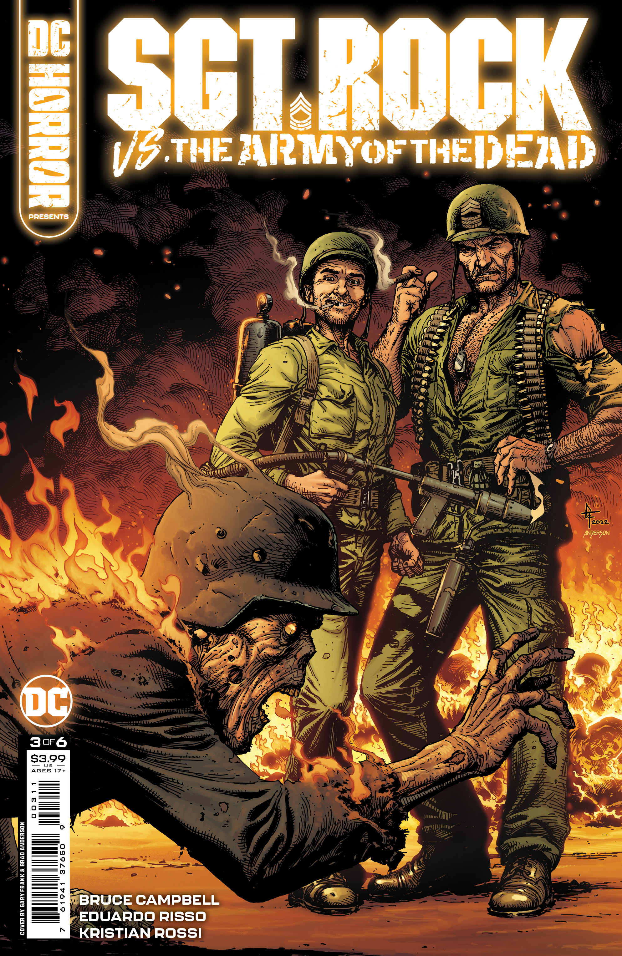 DC Horror Presents Sgt Rock Vs The Army of the Dead #3 Cover A Gary Frank (Mature) (Of 6)