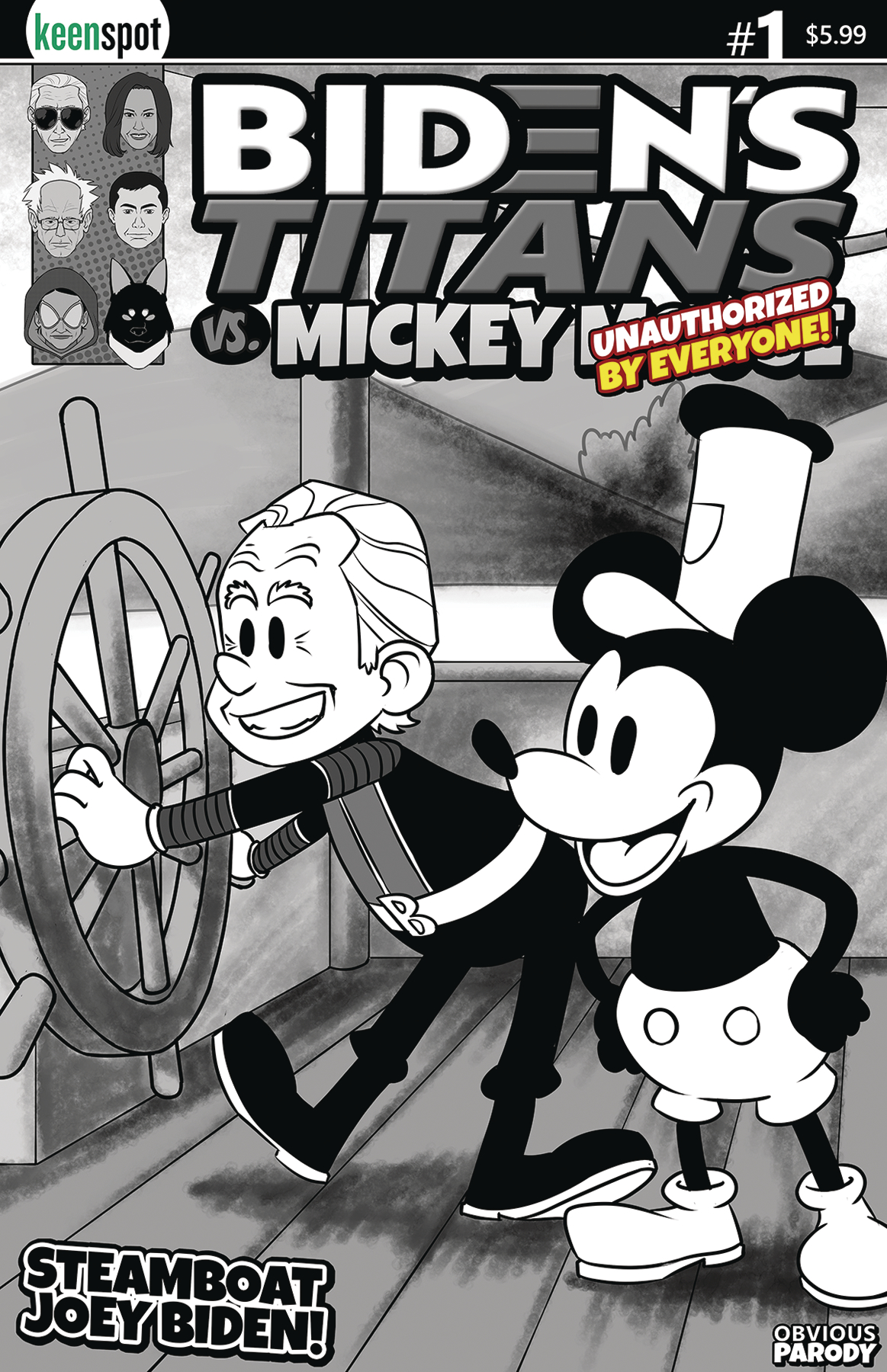 Bidens Titans Vs Mickey Mouse (Unauthorized) #1 Cover B Steamboat Joey