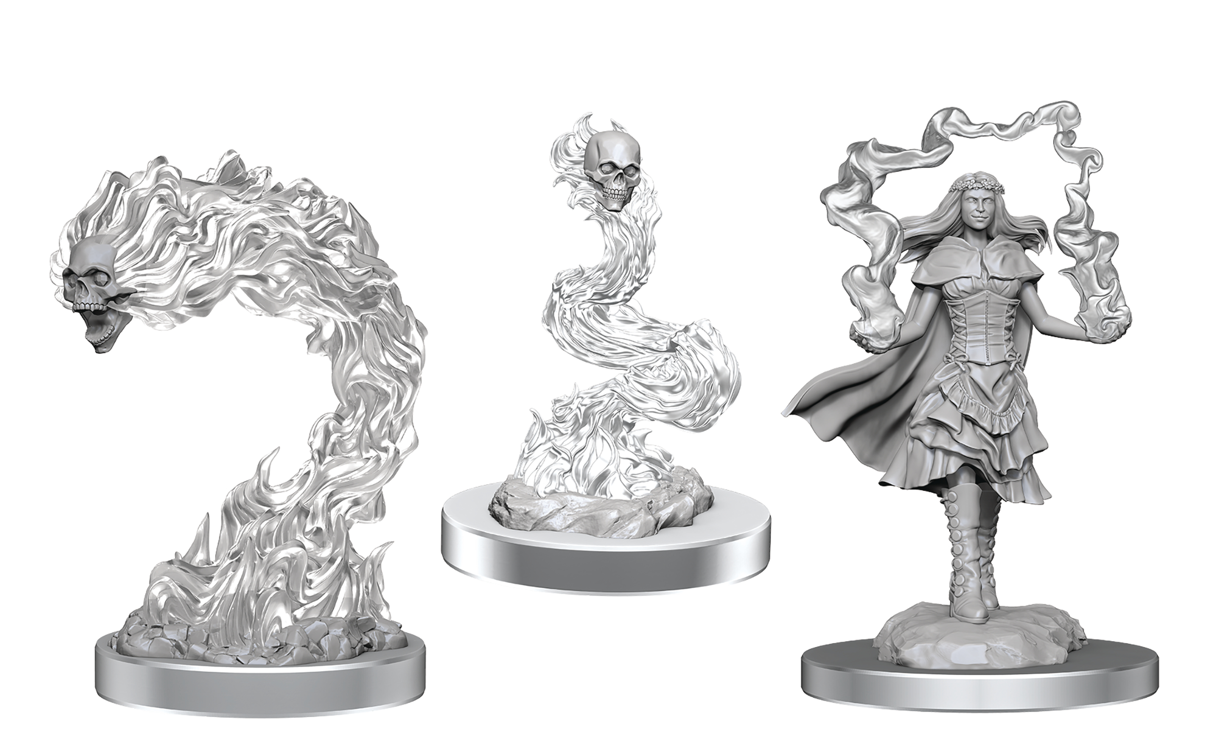 Dungeons & Dragons Nolzurs Marvelous Minis Dark Spellcaster & Flameskulls 