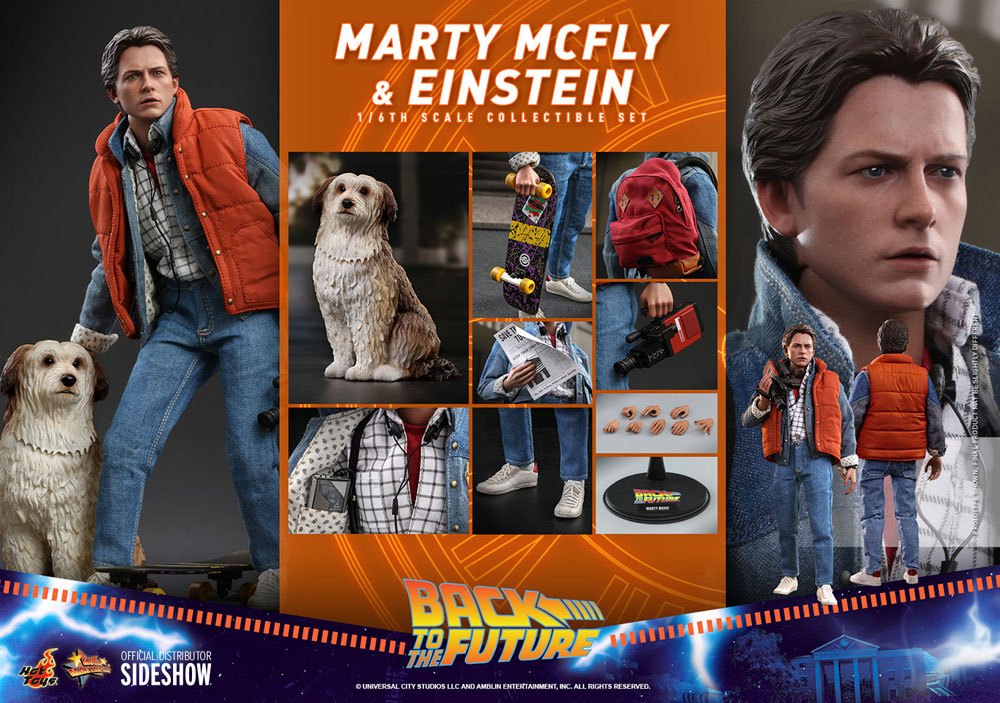Hot Toys Back To The Future 1/6 Marty Mcfly & Einstein Exclusive Action Figure