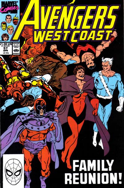 Avengers West Coast #57 [Direct]-Near Mint (9.2 - 9.8)