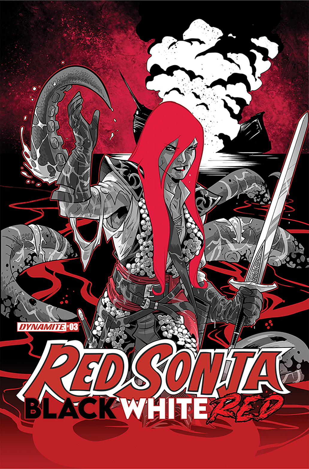 Red Sonja Black White Red #3 Cover B Izaakse