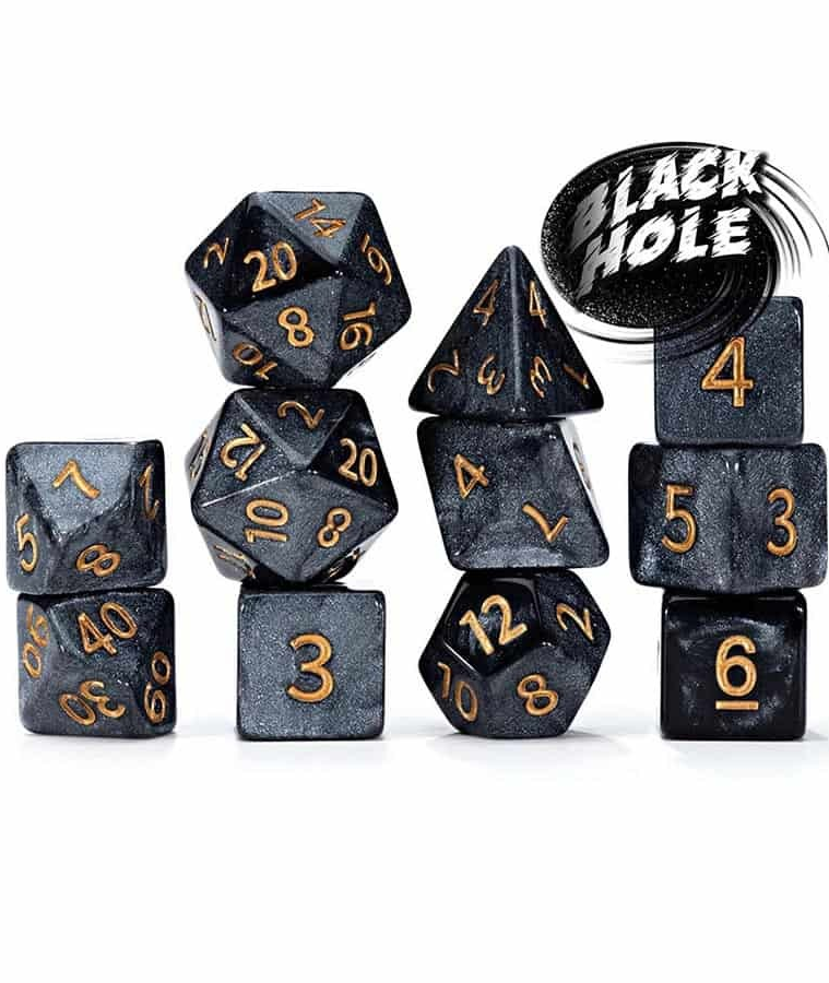 Gate Keeper Mercurial Dice: Black Hole (Set of 7)