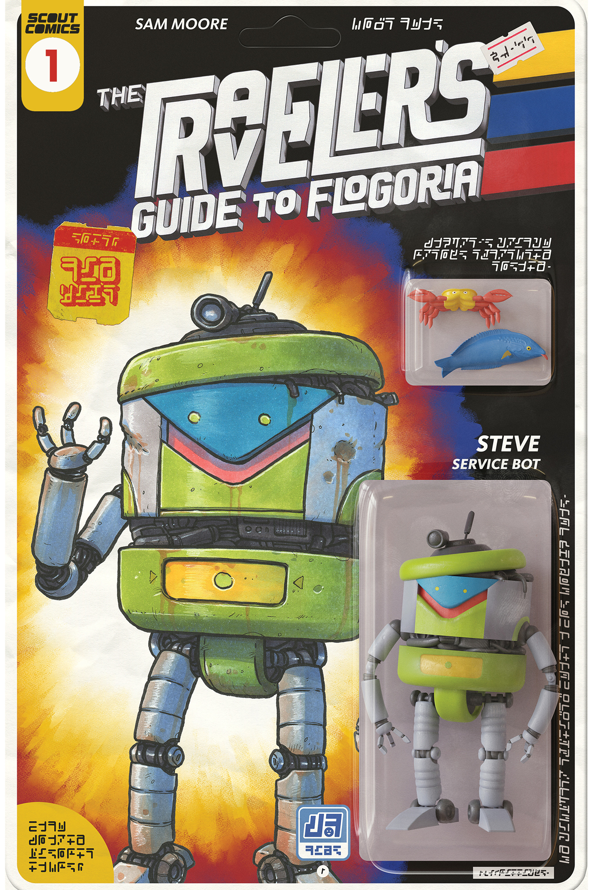 Travelers Guide to Flogoria #1 Cover B 1 for 10 Incentive Sam Moore Action Figure Variant (Of 5)