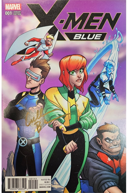 X-Men: Blue #1 [Incentive Bill Martin Variant] - Nm- 9.2 Signed By Cullen Bunn