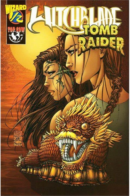 Witchblade / Tomb Raider (1998) Wizard 1/2 #1A Certificate of Authenticity.