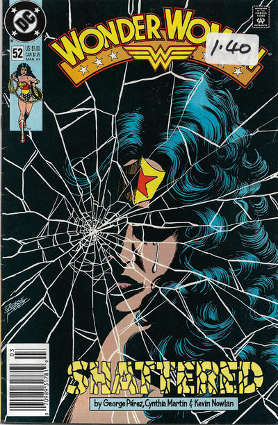 Wonder Woman #52 [Newsstand]-Very Fine (7.5 – 9)