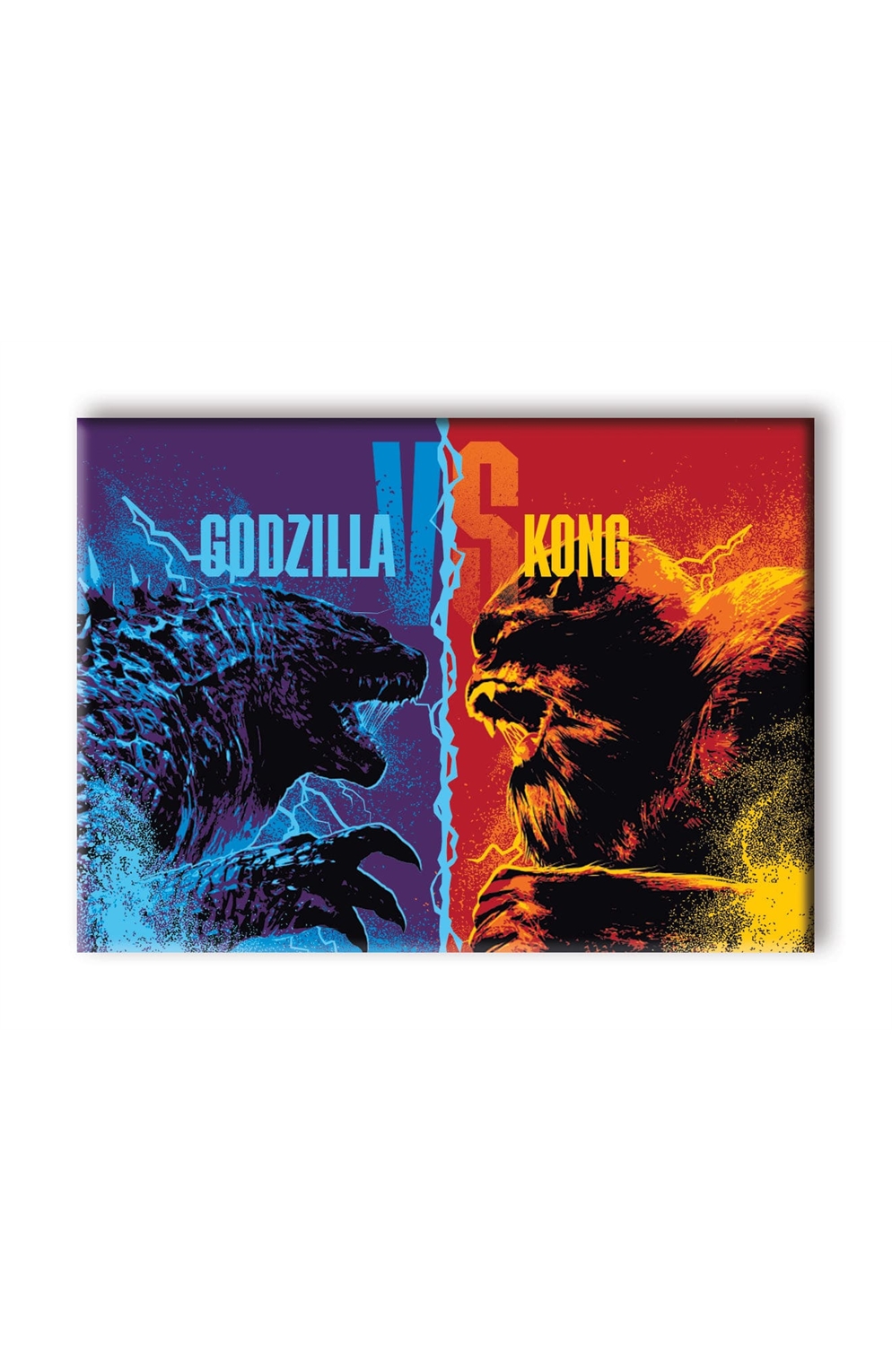 Godzilla Vs Kong - Blue Vs Red Flat Magnet