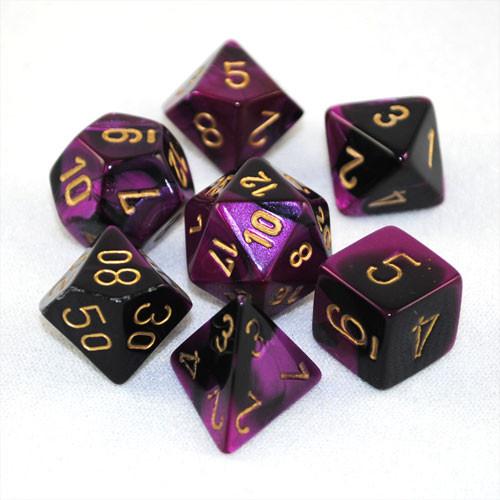 DICE 7-set: CHX26440 Gemini Black Purple Gold (7)