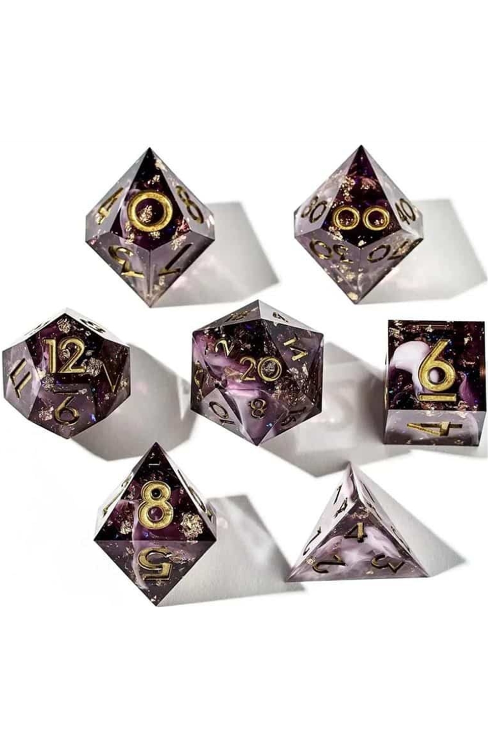 Dispel Dice: Orchid Dust Polyhedral Set (7)