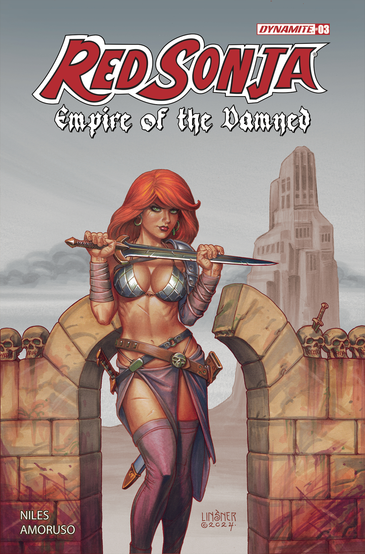 Red Sonja Empire of the Damned #3 Cover B Linsner