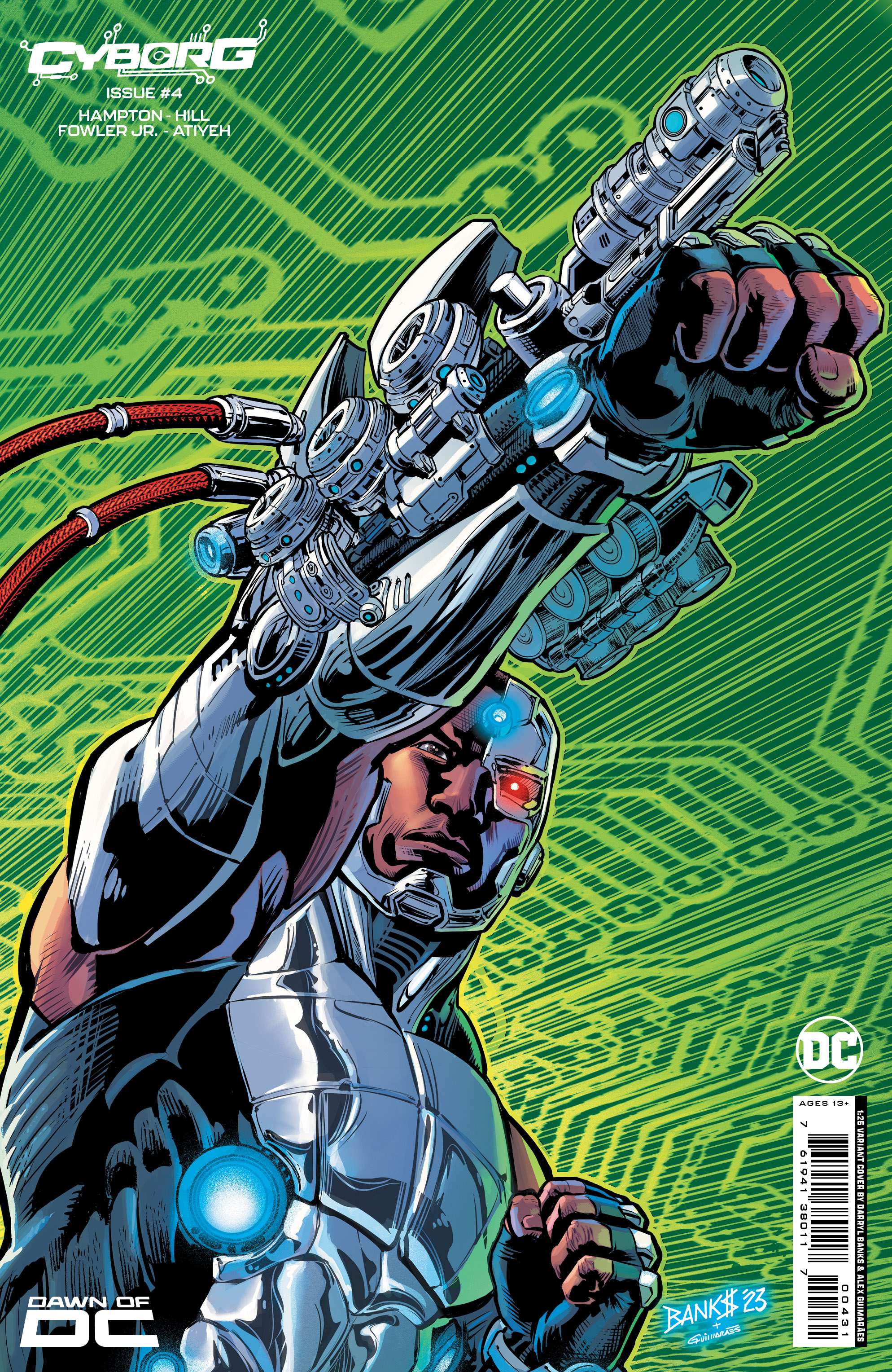 Cyborg #4 Cover C 1 for 25 Incentive Darryl Banks Card Stock Variant (Of 6)