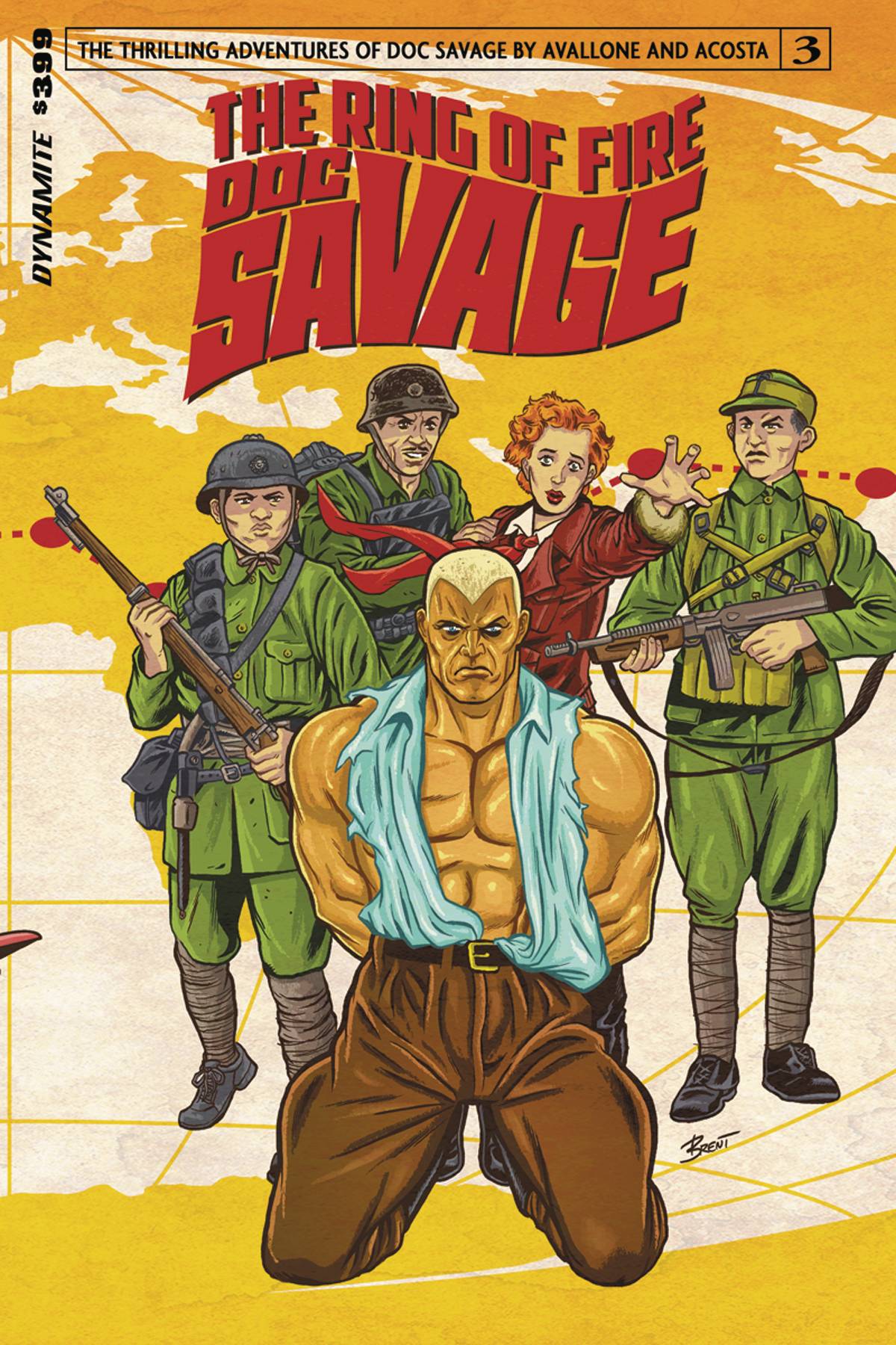 Doc Savage Ring of Fire #3 Cover A Schoonover