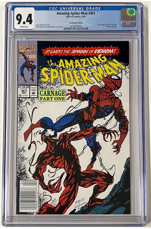 Amazing Spider-Man #361 Newsstand Edition Cgc 9.4