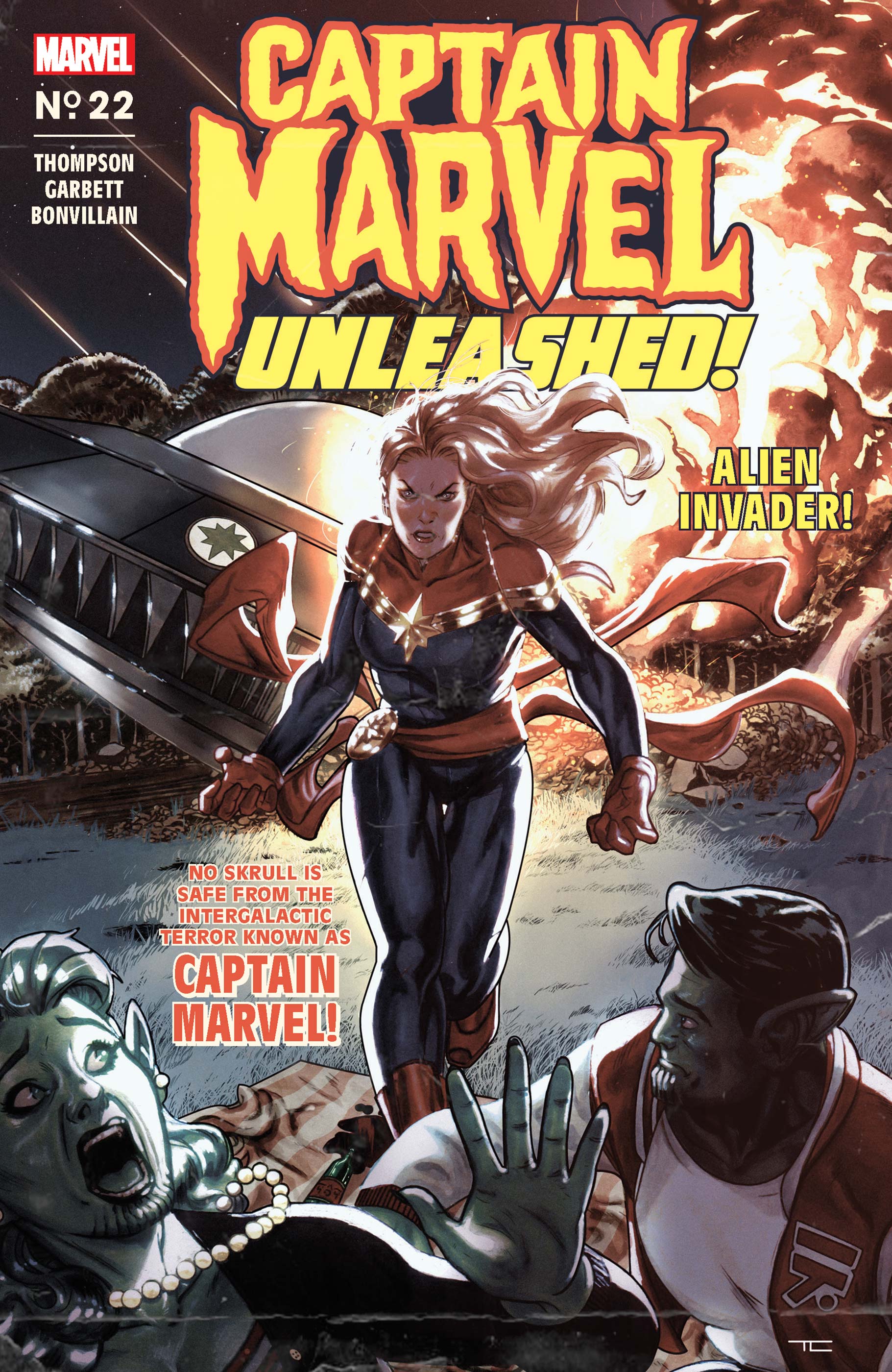 Captain Marvel #22 Clarke Captain Marvel Unleashed Horror Variant (2019)