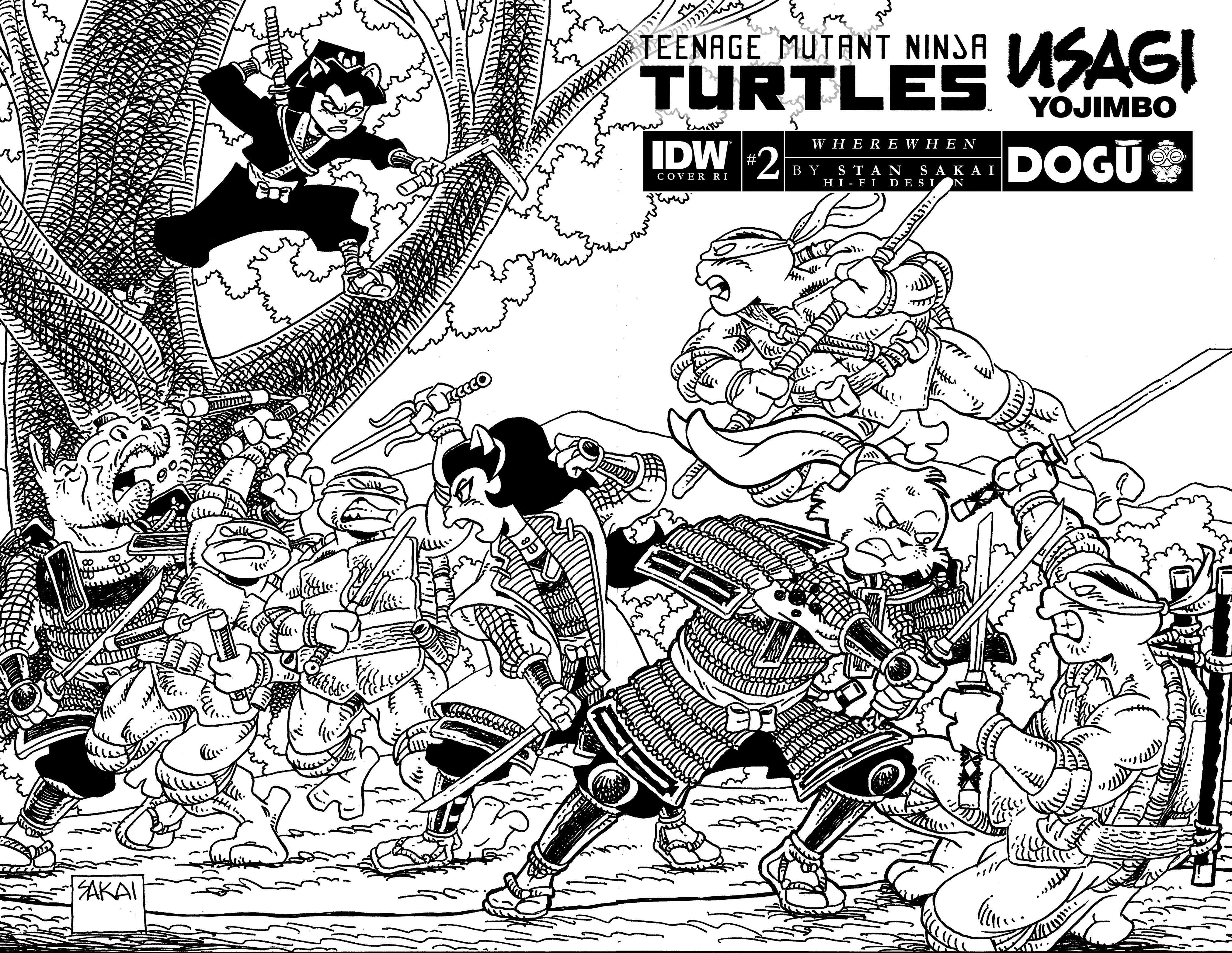Teenage Mutant Ninja Turtles/Usagi Yojimbo WhereWhen #2 Cover D 1 for 25 Incentive Sakai
