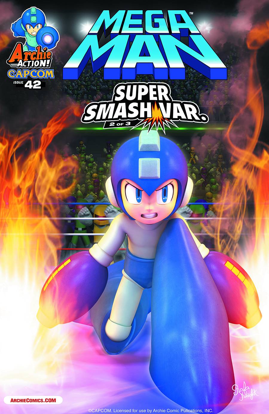 Mega Man #42 Super Smash Variant Cover