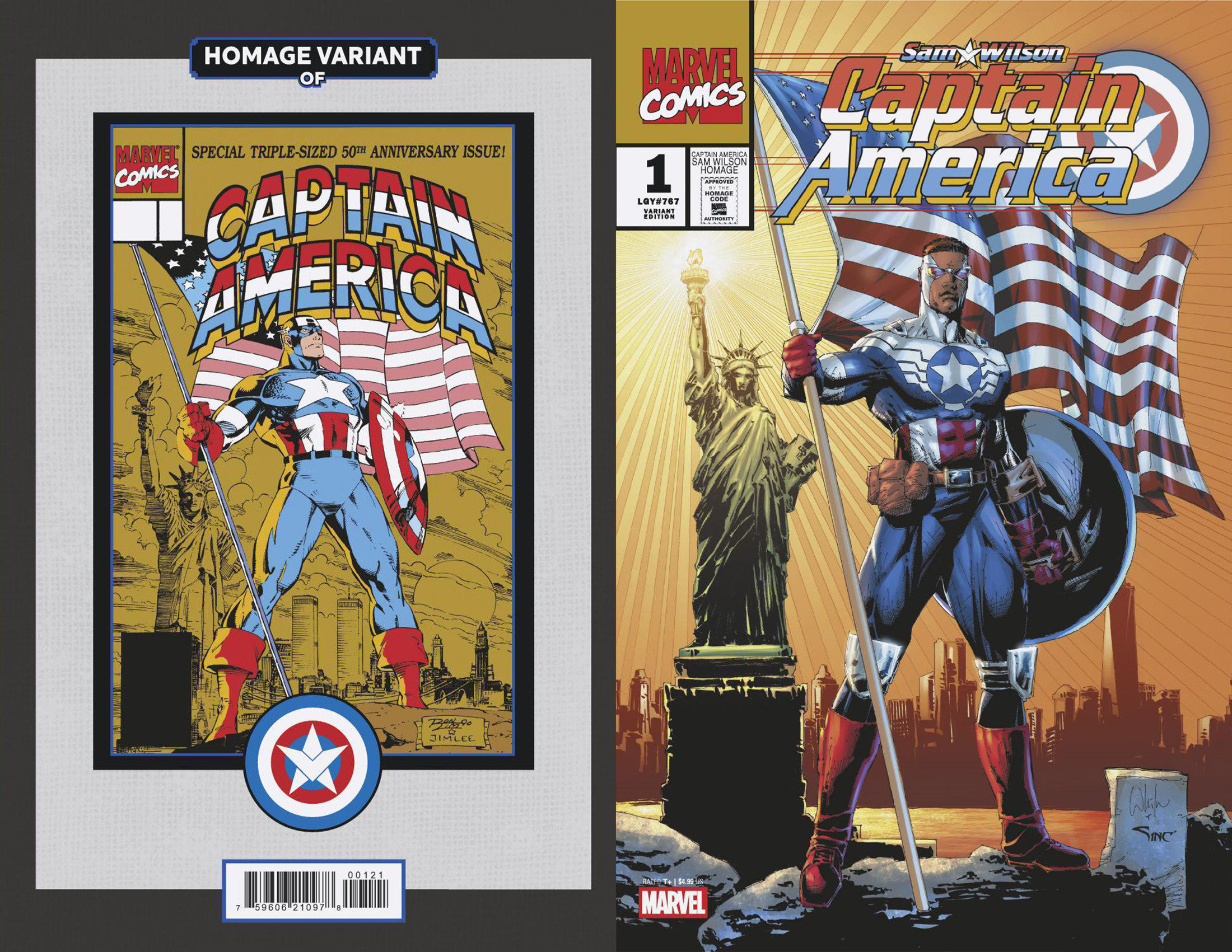 Sam Wilson: Captain America #1 Whilce Portacio Captain America Sam Wilson Homage Variant