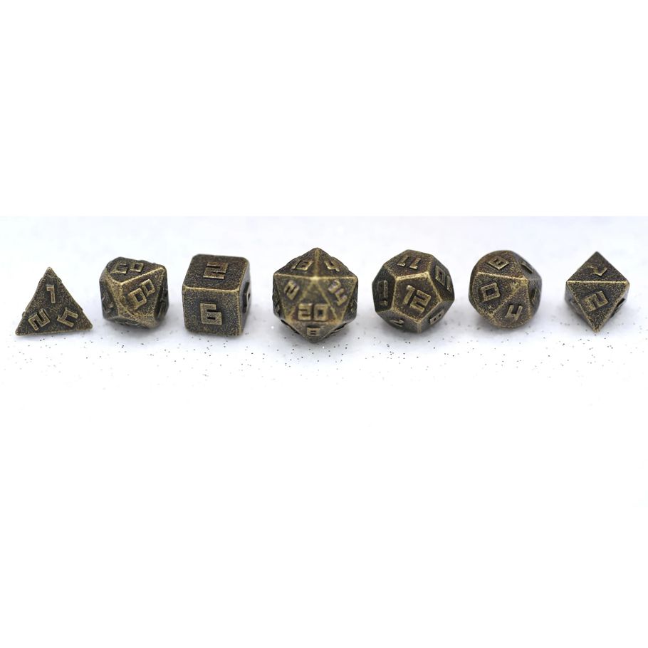 10Mm Mini Rpg Dice Set - Ancient Gold