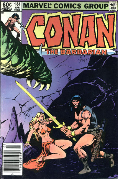 Conan The Barbarian #144 [Newsstand]-Very Fine (7.5 – 9)