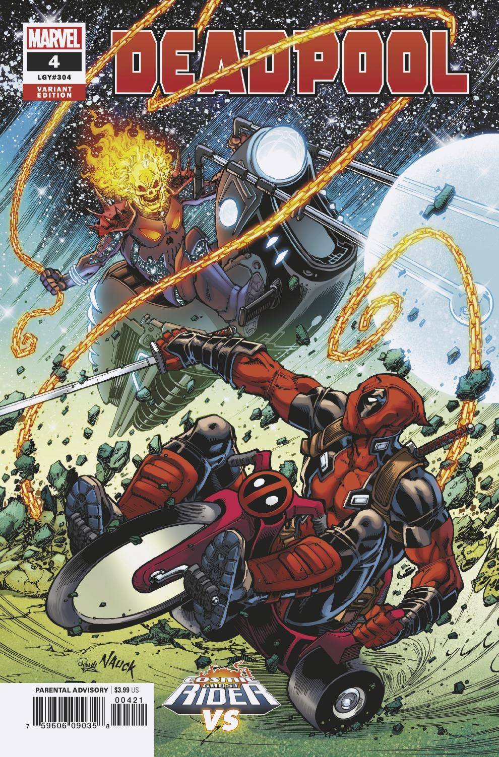 Deadpool #4 Nauck Cosmic Ghost Rider Variant (2018)