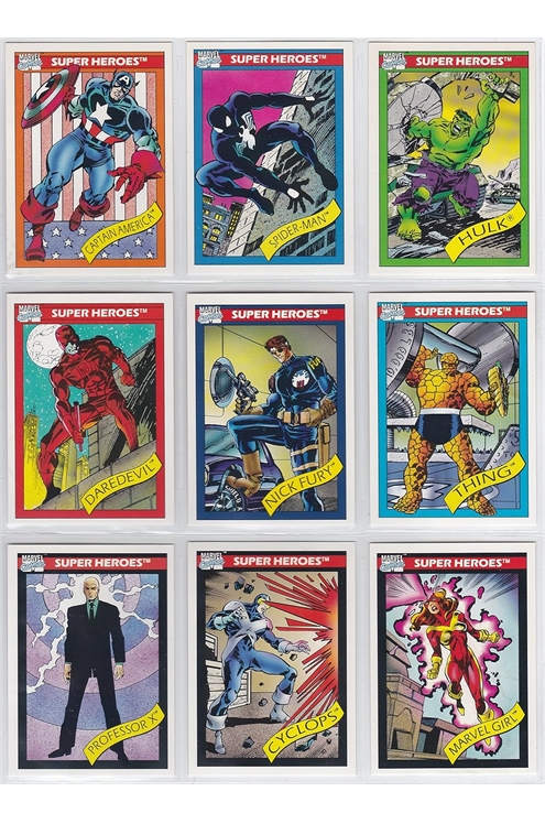 Marvel Universe Trading Cards Series 1 Set W/Holograms