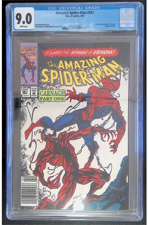 The Amazing Spider-Man #361 [1992, Newsstand] - Cgc 9.0