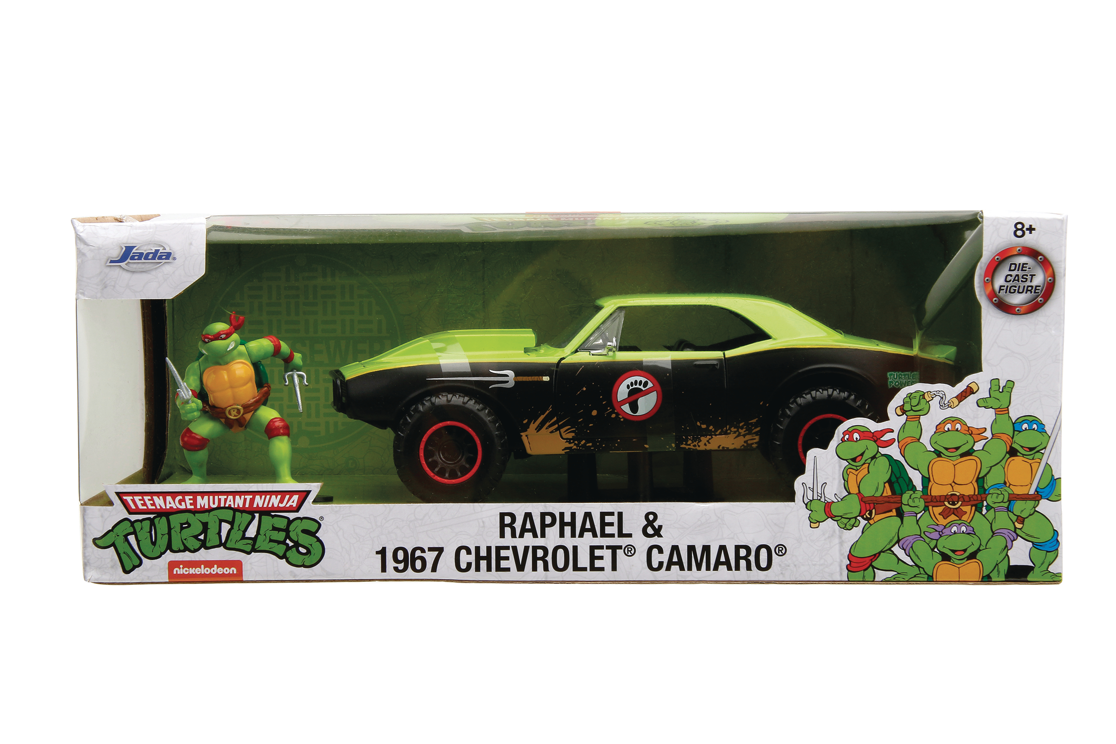 Hollywood Ride 1967 Chevy Camaro W/Teenage Mutant Ninja Turtles Raphael Fig 1/24 Die-Cast Vehicle