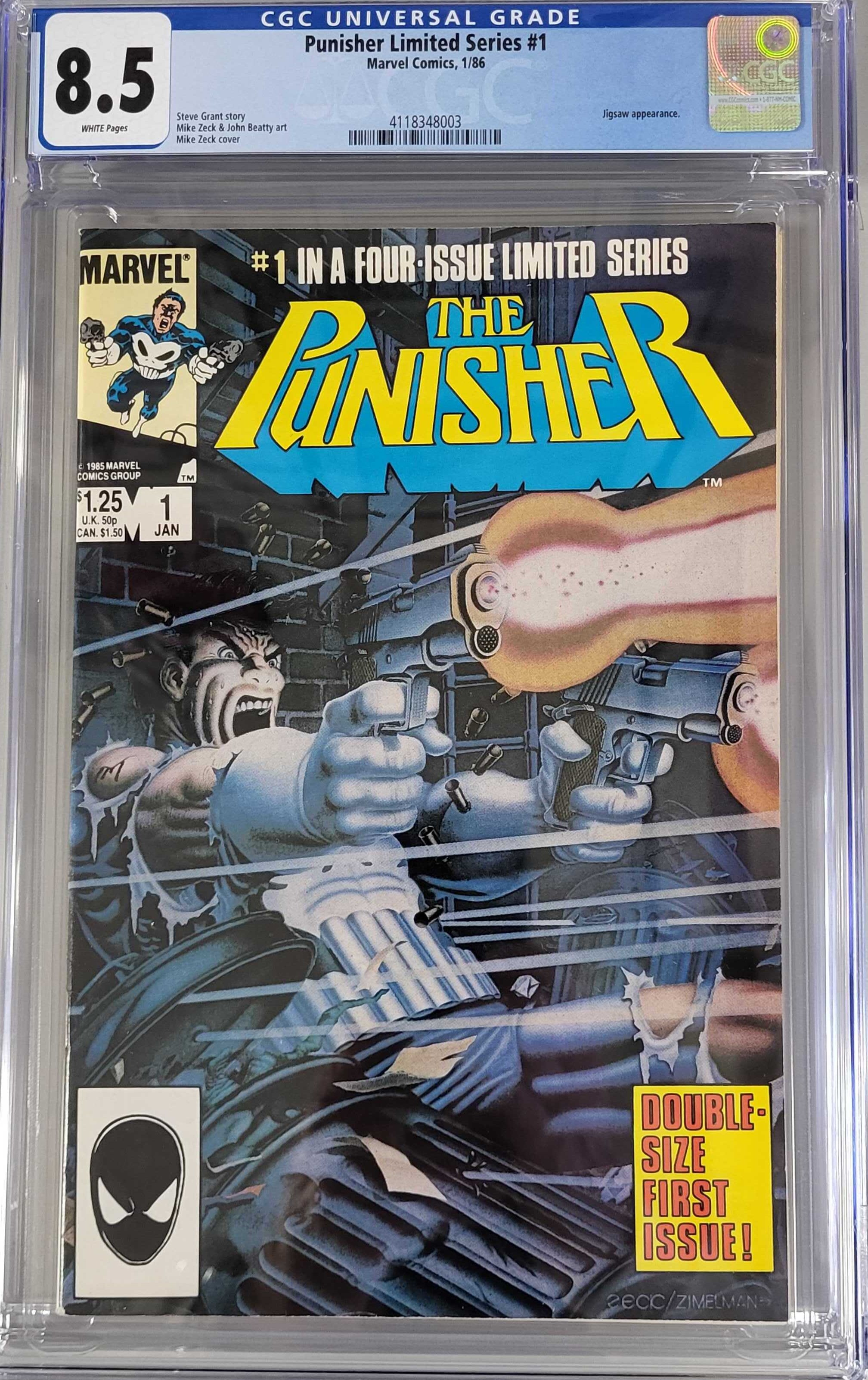 Punisher Limited Series #1 (Marvel 1986) Cgc 8.5
