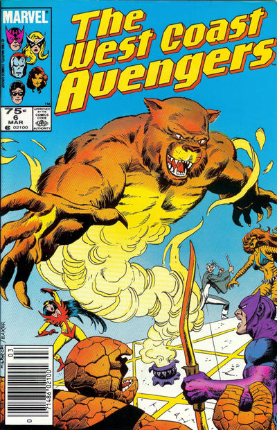 West Coast Avengers #6 [Newsstand]-Fine (5.5 – 7)