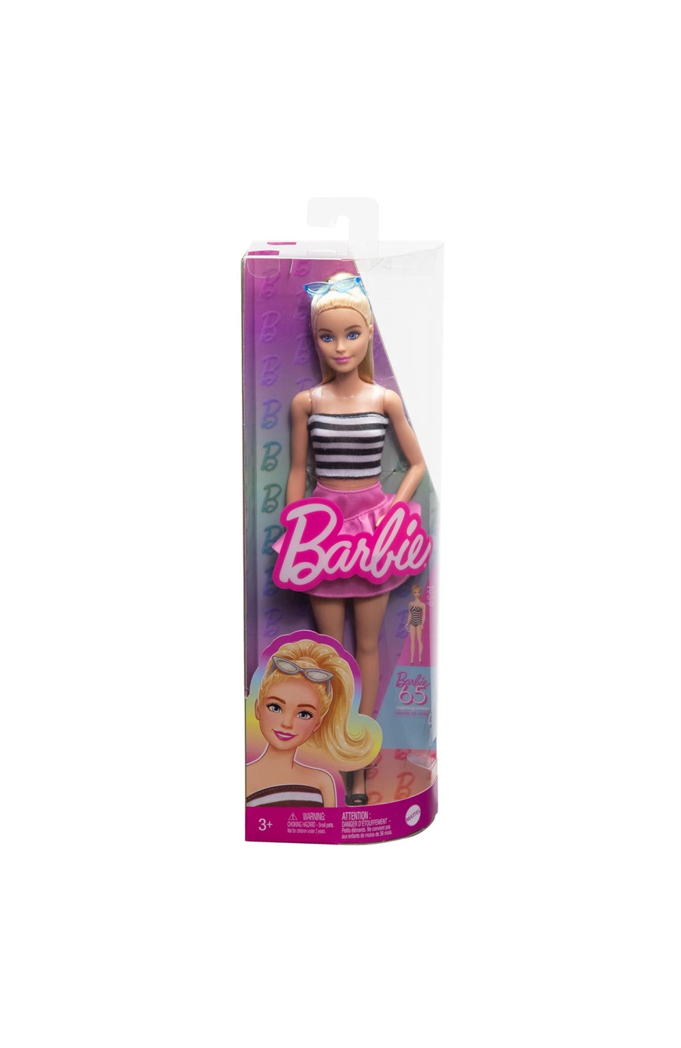 Barbie Fashionistas Doll #213 Striped Top And Pink Skirt