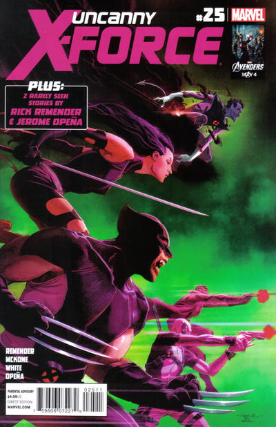 Uncanny X-Force #25-Very Fine (7.5 – 9) 1st Team Appearance of Omega Clan