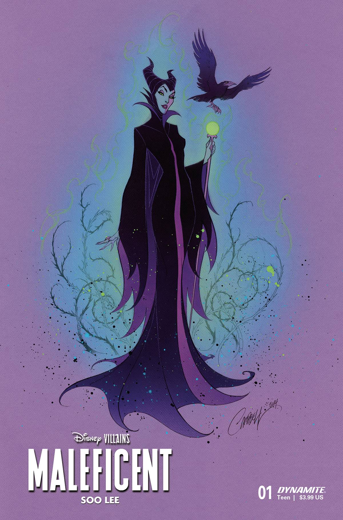 Disney Villains Maleficent #1 Cover V Last Call Campbell Original
