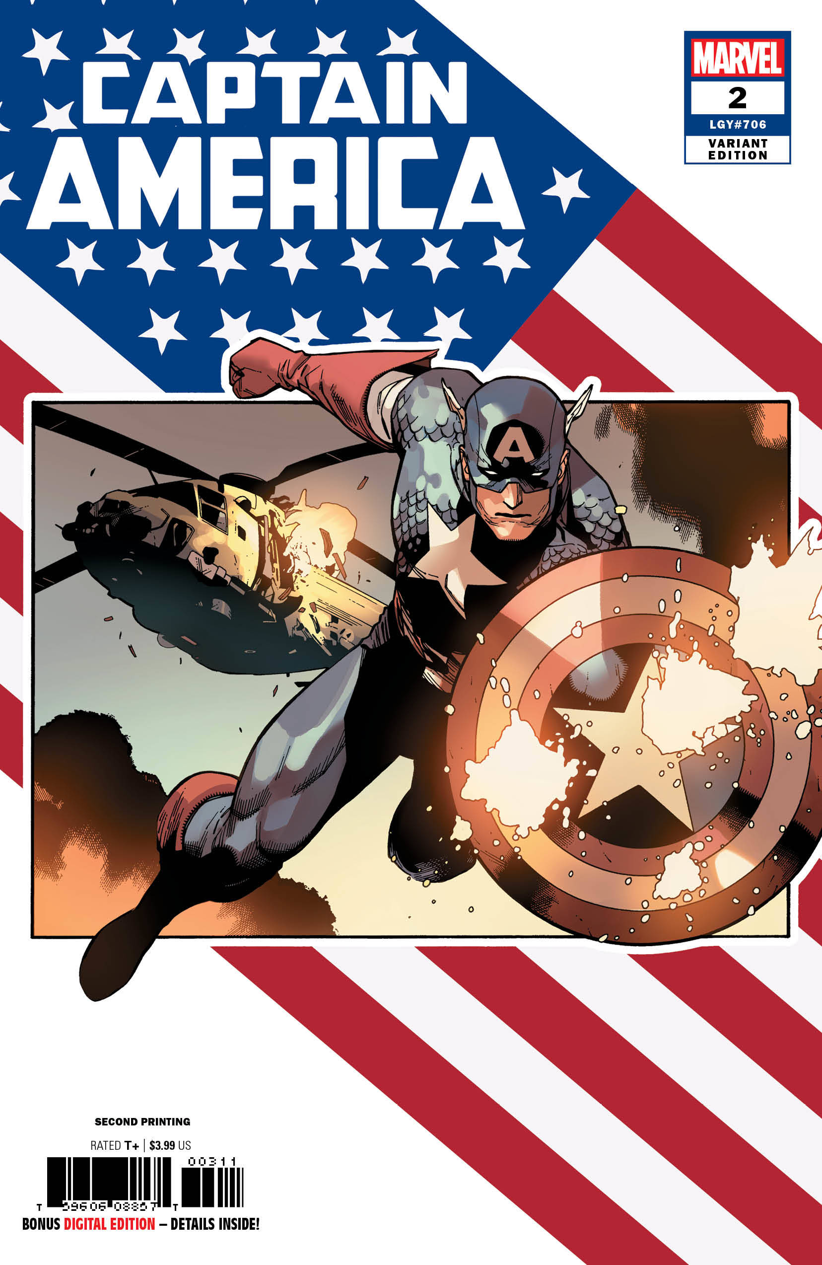 Captain America #2 2nd Printing Yu Variant (2018)