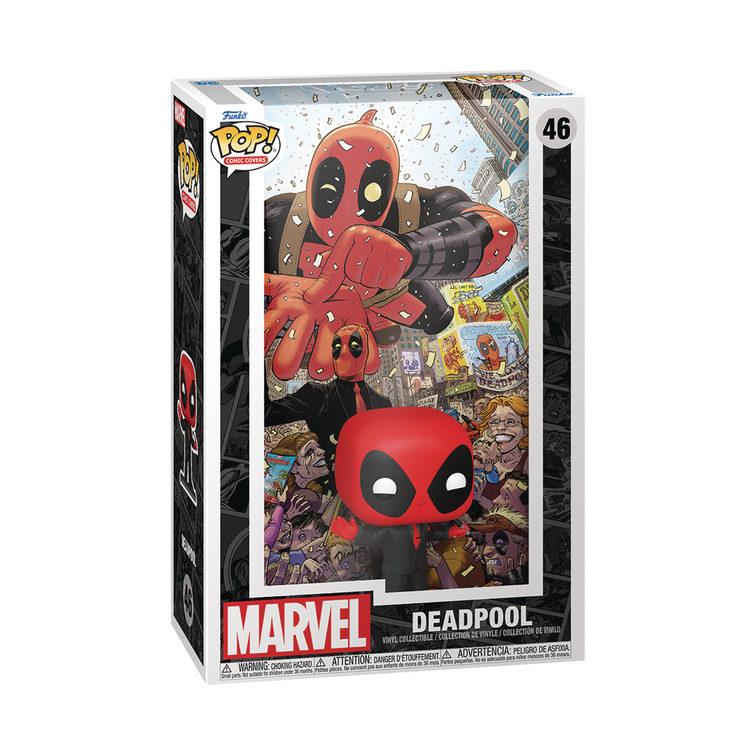 Deadpool (2015) #1 Deadpool In Black Suit Funko Pop! Comic Cover Figure #46 With Case