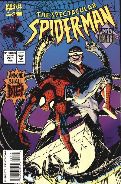 The Spectacular Spider-Man #221 [Direct Edition] Very Fine 
